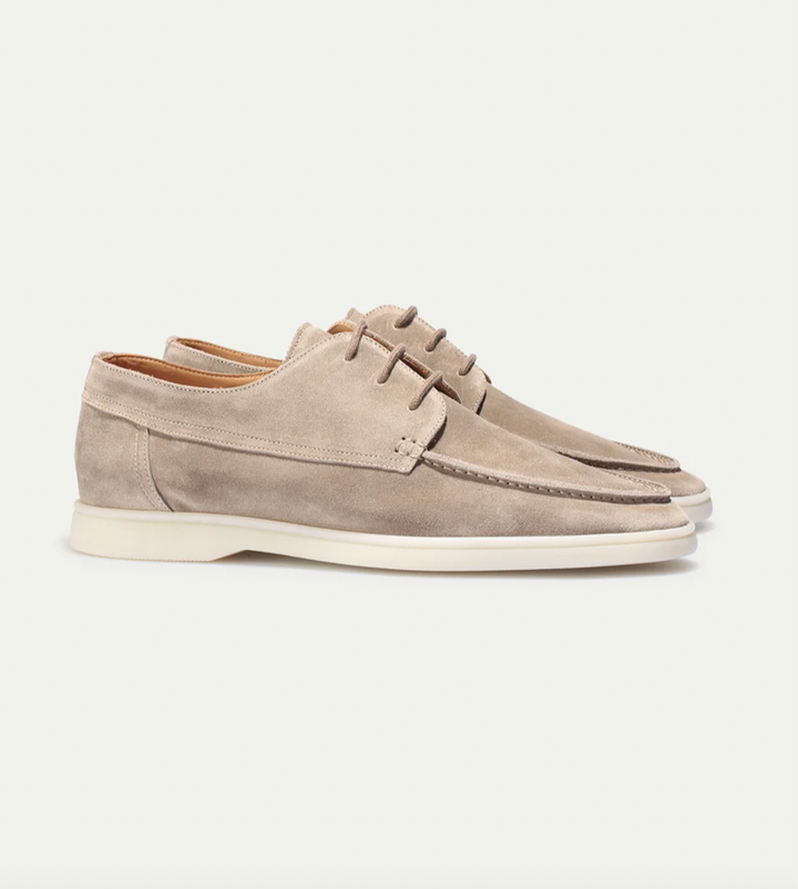 Classic dark blue men's lace-up loafers, blend casual comfort with sophisticated everyday style.
