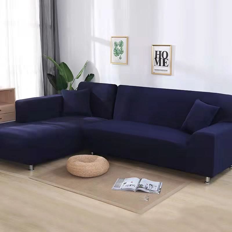 Stylish elastic sofa cover, universal fit, upgrades living room decor effortlessly.