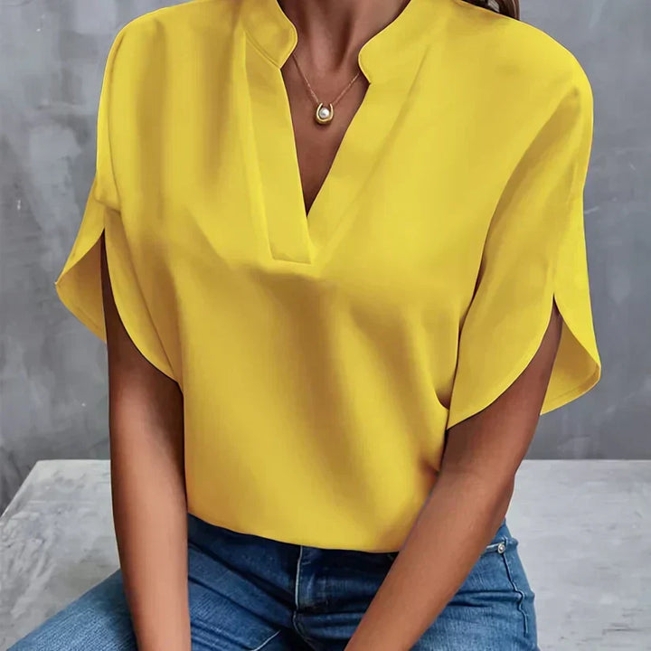 Elegant women's top, lightweight and stylish. Versatile long sleeve blouse for office, casual, or summer fashion.