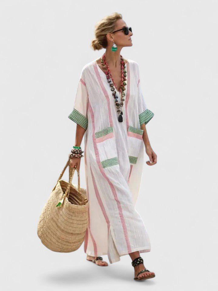 Elegant flowy women's maxi dress, perfect for any occasion. Comfortable and stylish.