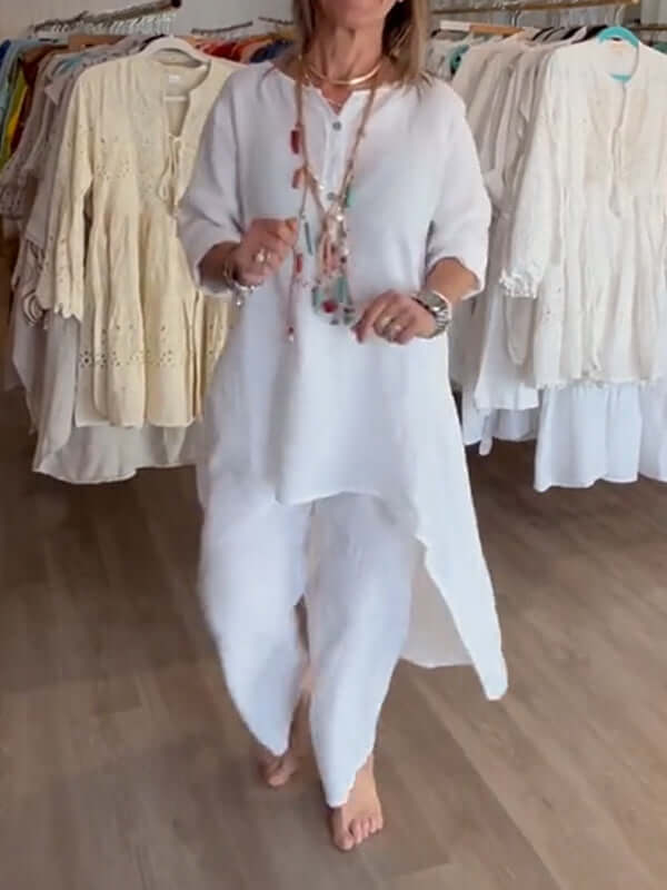 Women's elegant pant suit set, perfect for summer fashion, office casual, resort wear, or stylish everyday comfort.