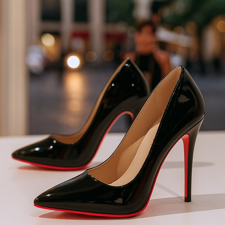 Sophisticated women's pointed closed-toe stiletto heels, enhancing any elegant formal or party outfit.