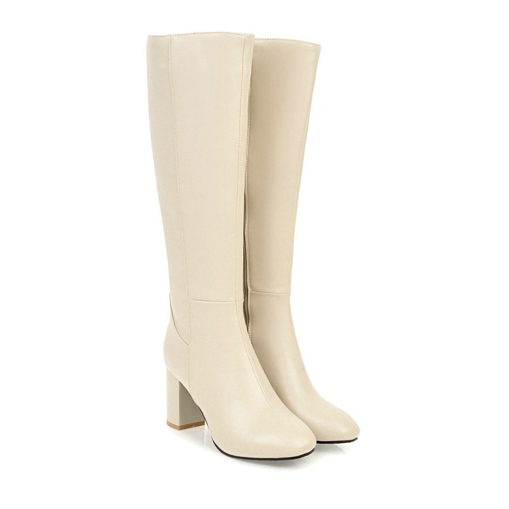 Women's high heel knee boots, ideal for adding a touch of classic elegance to any look