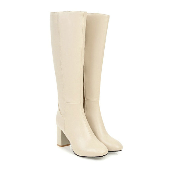 Women's high heel knee boots, ideal for adding a touch of classic elegance to any look