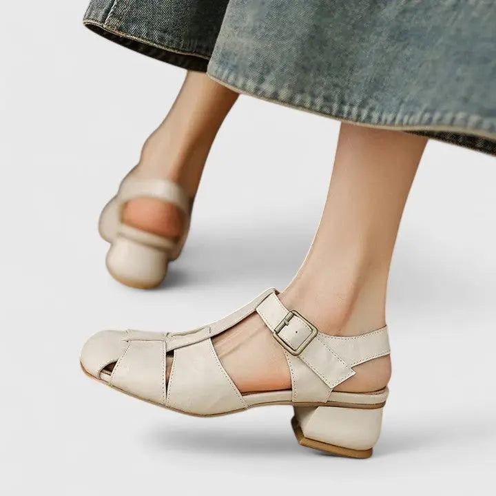 Modern women's block heel sandals, offering fashion-forward style and all-day comfort, essential for elegant versatile outfits.