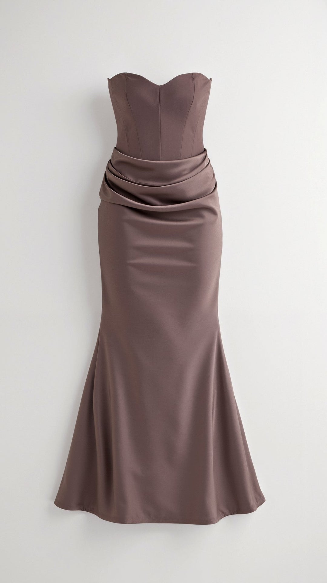 Close-up of the fabric detail on a black column maxi dress, highlighting its quality