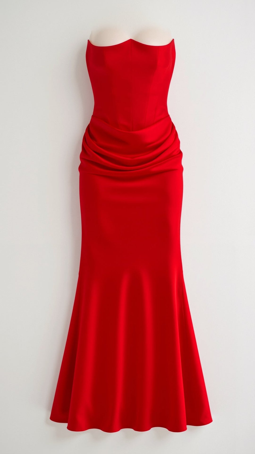 Full-length shot of a silver column maxi dress, embodying formal and elegant occasionwear
