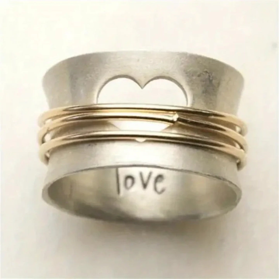 Elegant women's gold everyday romance band ring, perfect for daily wear. Timeless jewelry accessory, great gift.