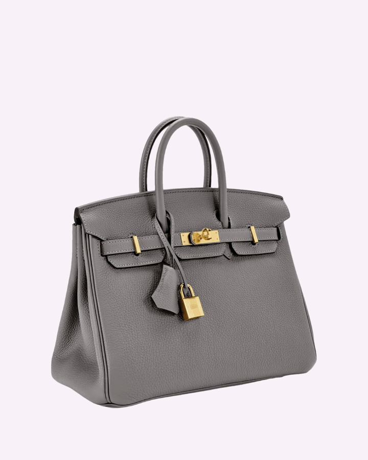 Spacious brown leather handbag for women. Elegant large capacity purse, ideal for daily use & work.