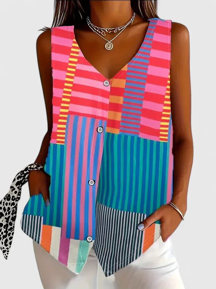 Fashionable women's loose fit blouse, a comfortable top for effortless everyday elegance & office style.
