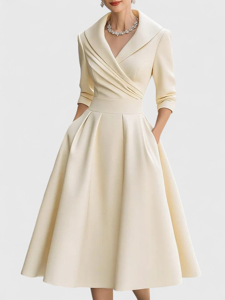 Women's elegant midi dress for versatile occasions. Stylish, flattering, and perfect for cocktail, party, or evening wear.