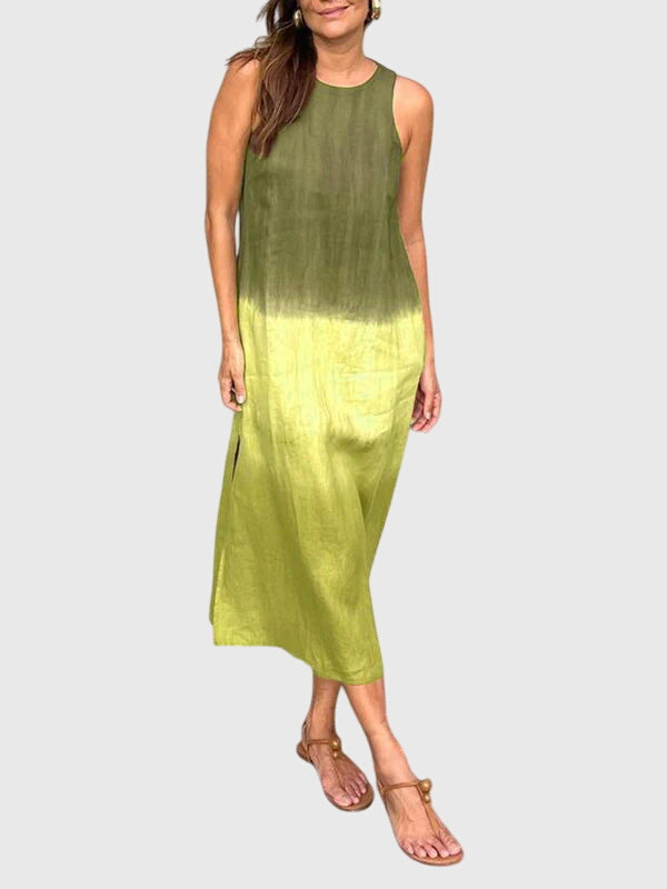 Casual yet elegant women's dress featuring a stylish print and comfortable, flowing fit.