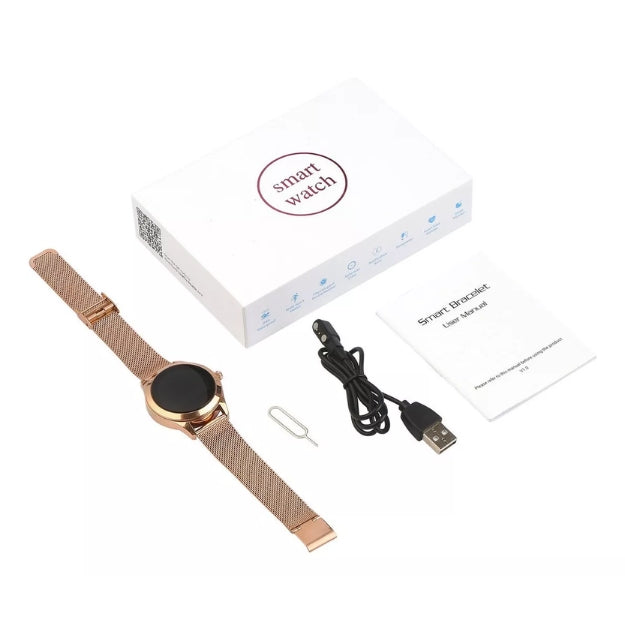Feature-rich women's smartwatch, combining elegant style with essential health tracking and fitness functions.
