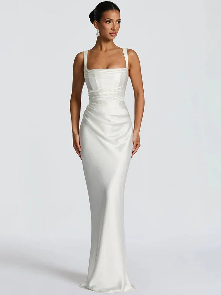 Beautiful sleeveless maxi party dress for women, ideal as a wedding guest outfit or formal wear.