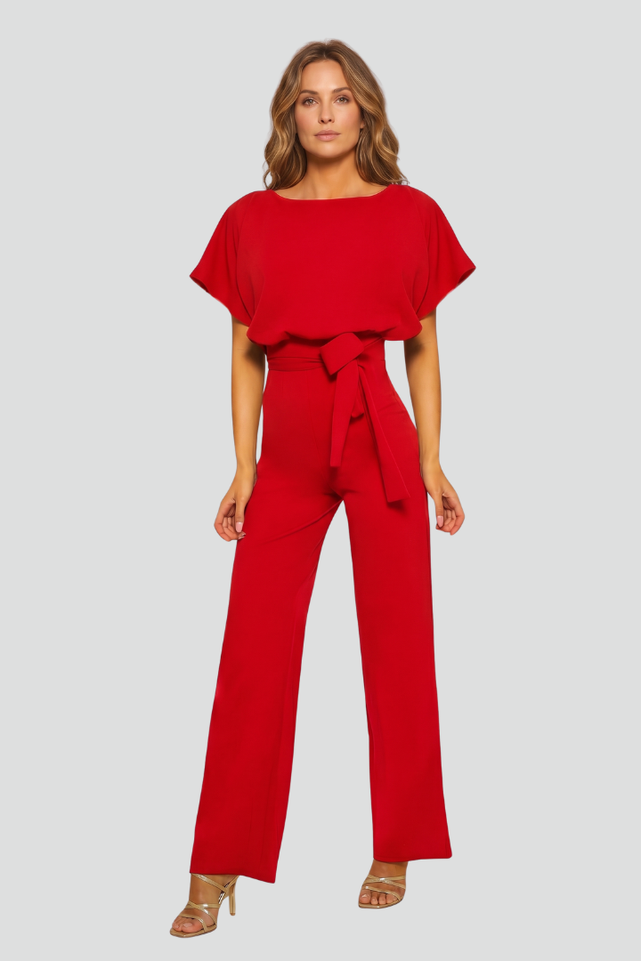 Versatile women's elegant sleeveless wide leg jumpsuit, perfect for casual comfort or dressed-up style.