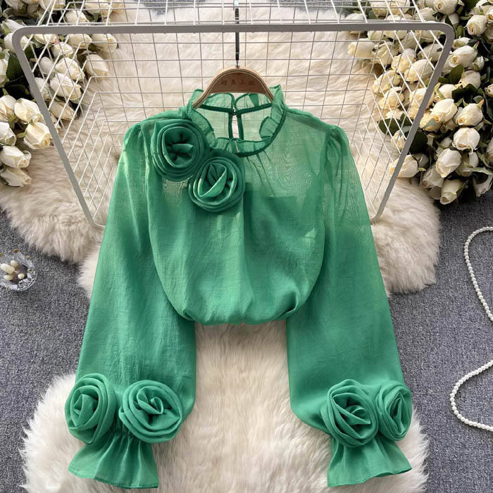Casual elegant women's spring blouse, belly cover feature, suitable for trendy summer looks