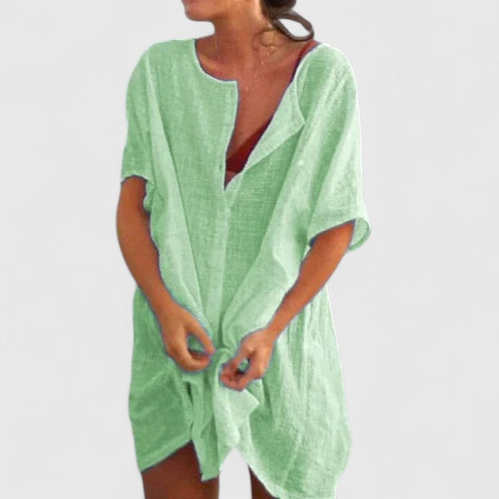 Elegant tunic dress for women. Lightweight and breathable, ideal for summer days and evenings. Fashionable.