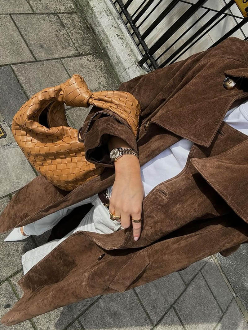 Women wearing a warm belted trench coat, a fashionable and functional winter coat.