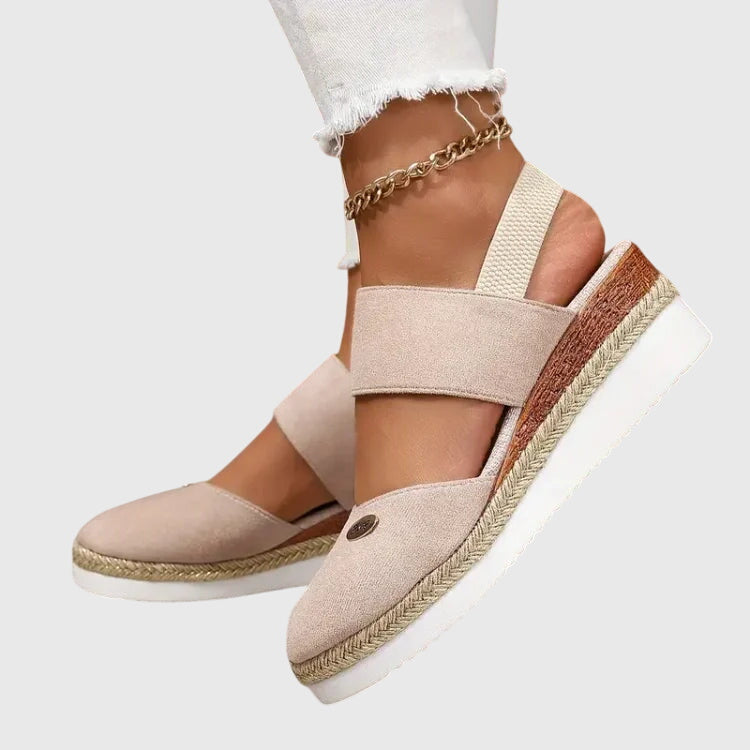 Pain relief women's sandals, ELUXOR design for comfortable walking & active daily wear.