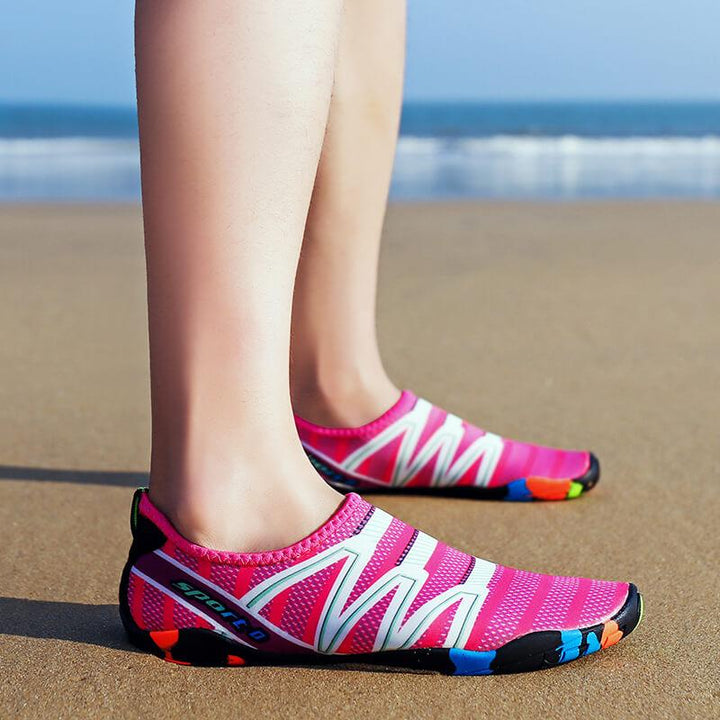 Stylish AquaFlex quick-dry water shoes, great for summer outdoor fun & watersports.