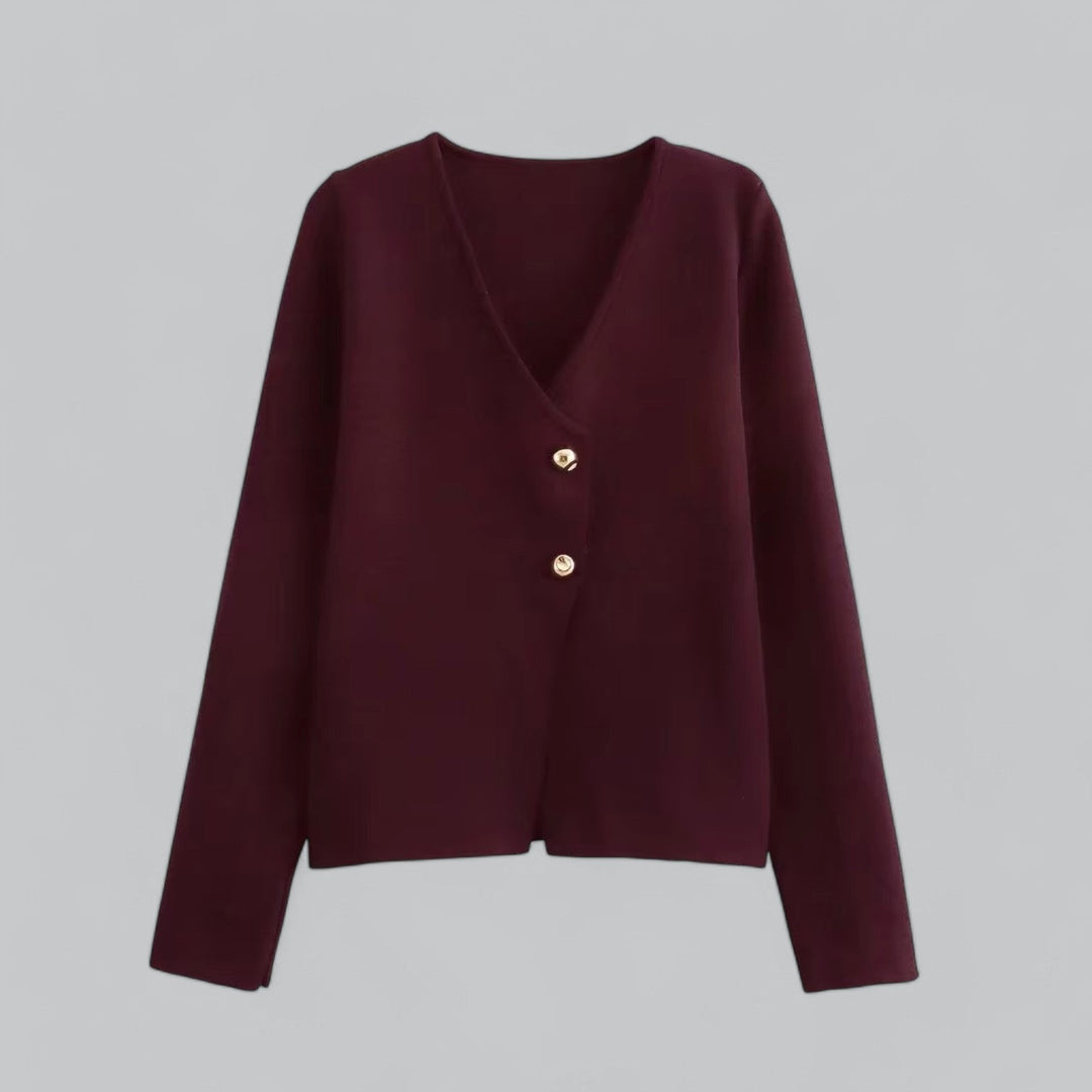 Grace white cardigan for women, spring minimal button cardigan, versatile lightweight layer.