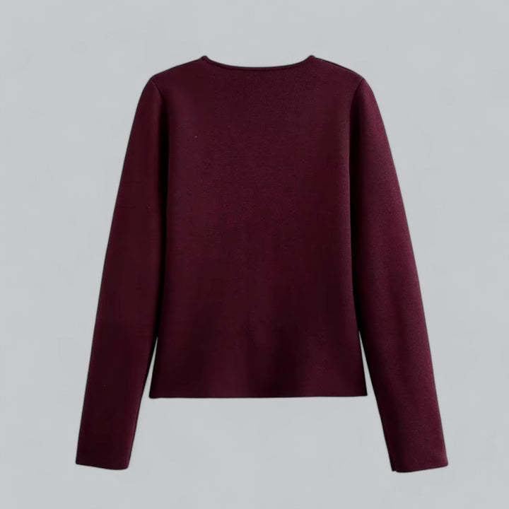 Ash New York Grace button cardigan, women's spring minimal cardigan, lightweight layering for work.