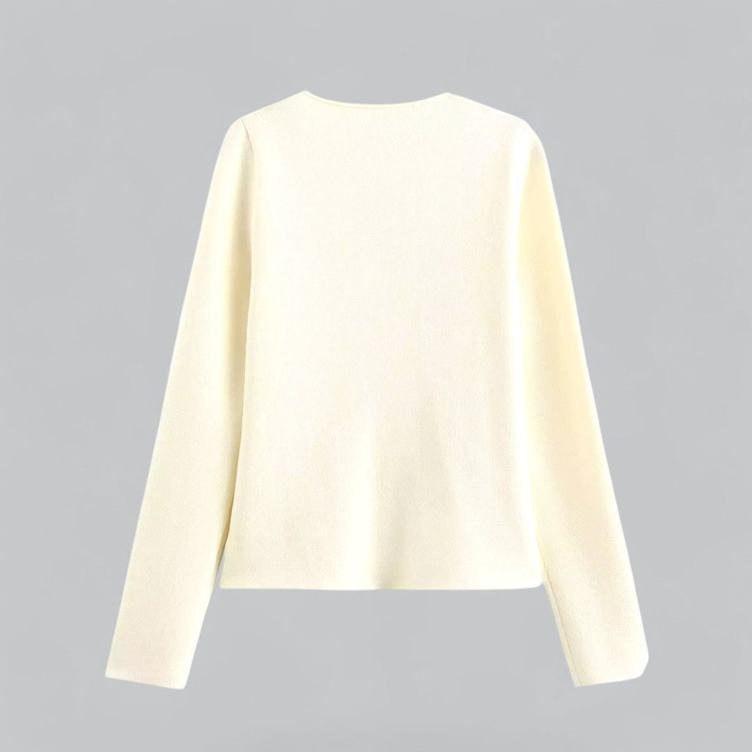 Minimal button cardigan by Grace, lightweight spring cardigan for layering and casual wear.