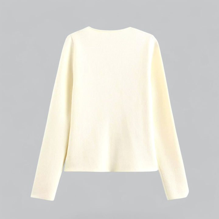 Minimal button cardigan by Grace, lightweight spring cardigan for layering and casual wear.
