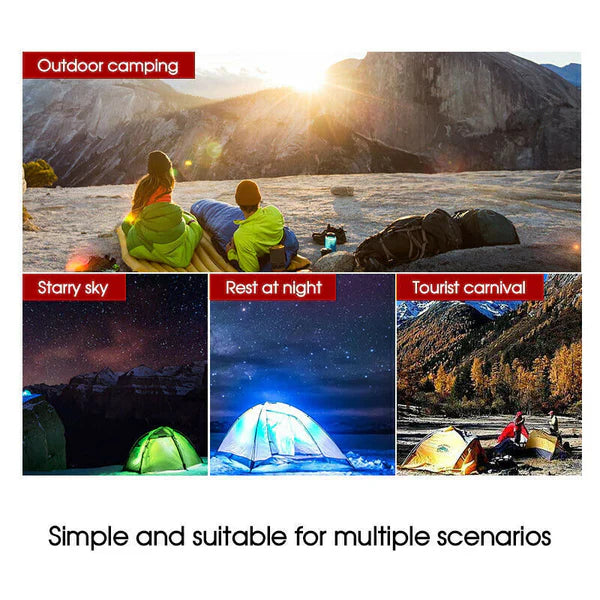 "Green instant setup camping tent with blue accents, quick setup, dual doors, spacious interior for 3-4, outdoor adventures"