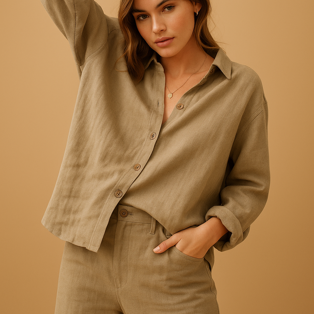 Elegant Harper women's blouse, a wardrobe essential. This classic casual top offers comfort and simple everyday style.