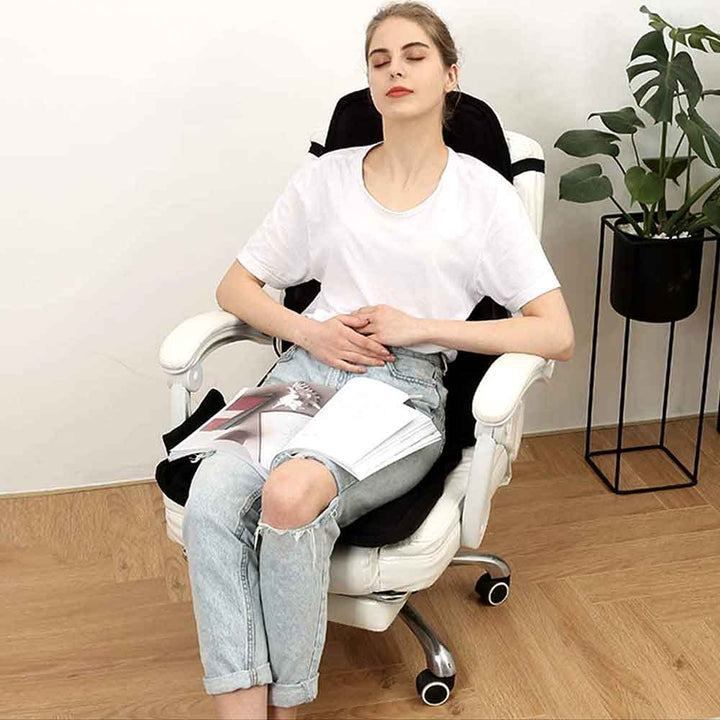 Tavvitaimp15 heated shiatsu massage cushion. Enjoy full body relaxation & neck massage for home comfort.