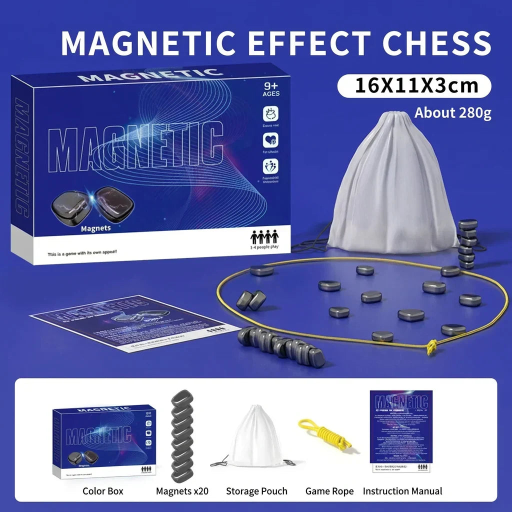 Magnetic Chess Board Game for Kids & Family; portable strategy game with strong magnets, great for travel & educational fun.