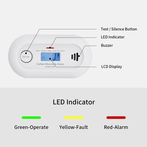 Wall-mountable home safety CO detector; 10-year battery means less maintenance, more peace of mind.