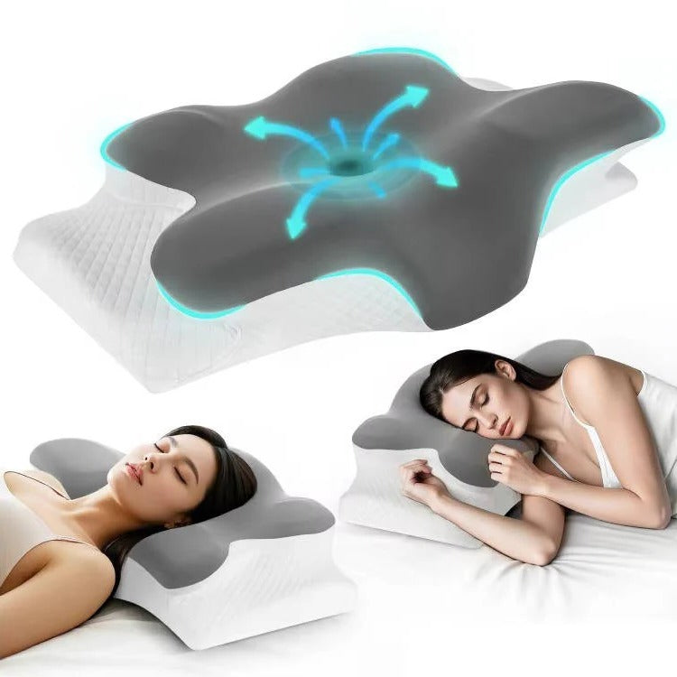 Adjustable height memory foam pillow for side & back sleepers. Ice silk cover for a cool, comfortable sleep.