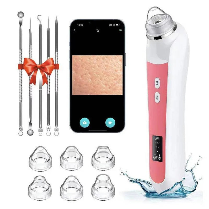 Rechargeable blackhead remover, a smart skin care tool with 1080P camera for deep facial cleaning.