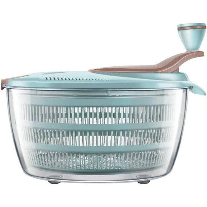 Durable kitchen gadget: a vegetable and fruit dryer, making salad preparation simple and mess-free.