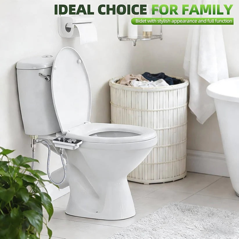 Modern cold water bidet attachment for a bathroom upgrade, offering advanced personal hygiene.