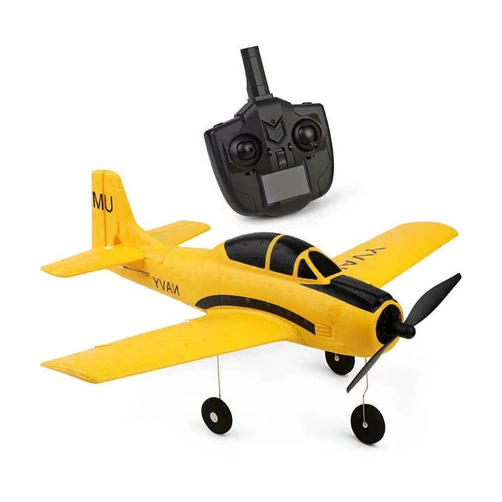 Outdoor remote control RC airplane with 6-axis gyro, 4 channels & dual batteries. Perfect EPP foam hobby plane.