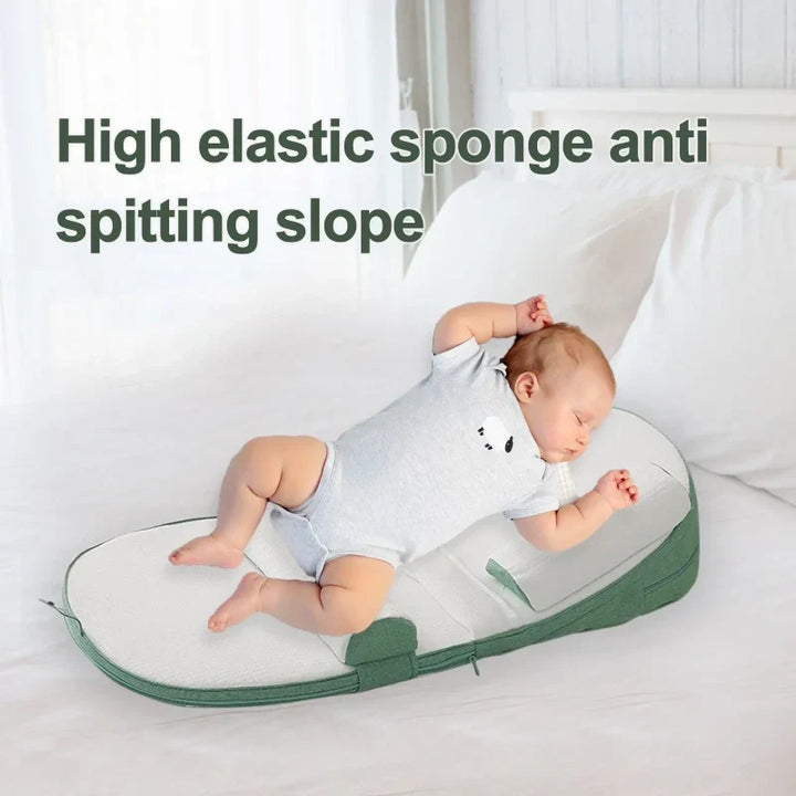 Tavvita infant side sleeper pillow. Newborn support, head shaping, reflux aid. Essential baby comfort.