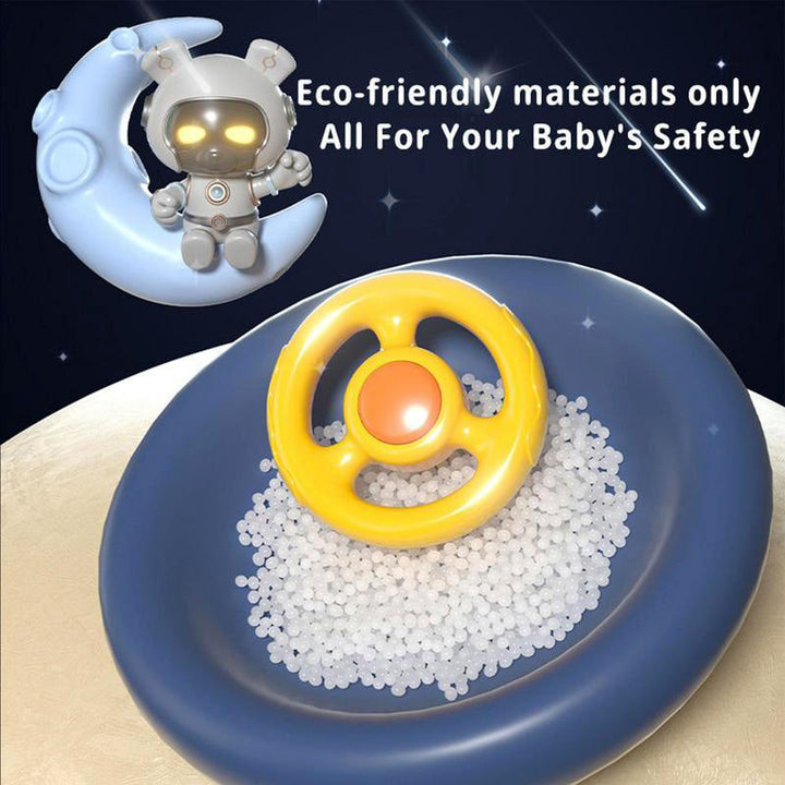 Exciting kids' interactive steering wheel racing game for immersive play, developing fine motor skills.