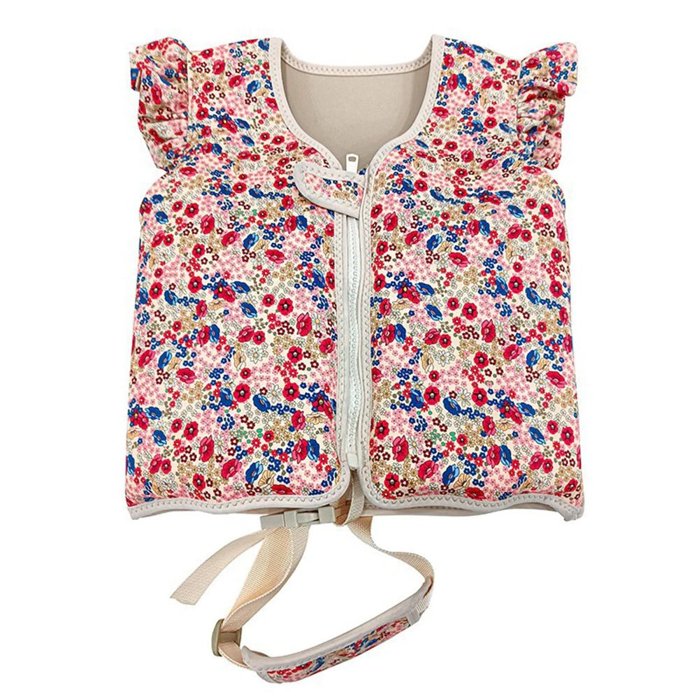 Child's swim vest, neoprene for comfortable swim support. Perfect for water safety, beach gear, & pool fun.