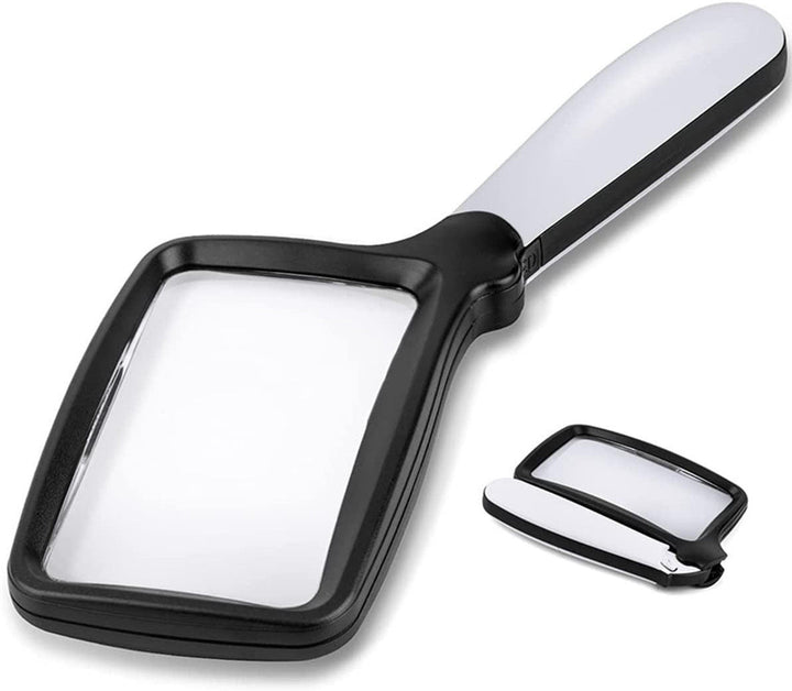 Compact LED reading magnifier, excellent low vision aid for seniors, perfect for crafting, reading & detailed tasks.