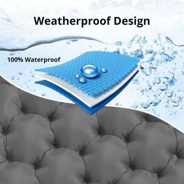 Ergonomic waterproof seat cushion for camping, hiking, and outdoor activities, offering portable comfort.
