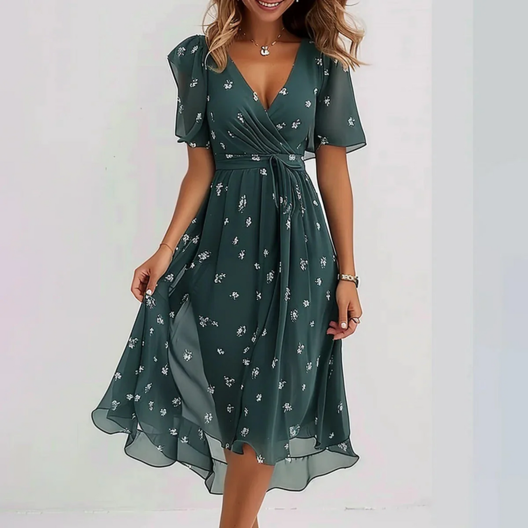 Lightweight women's summer dress, perfect for casual comfort on sunny days. Flowy sundress in soft fabric.