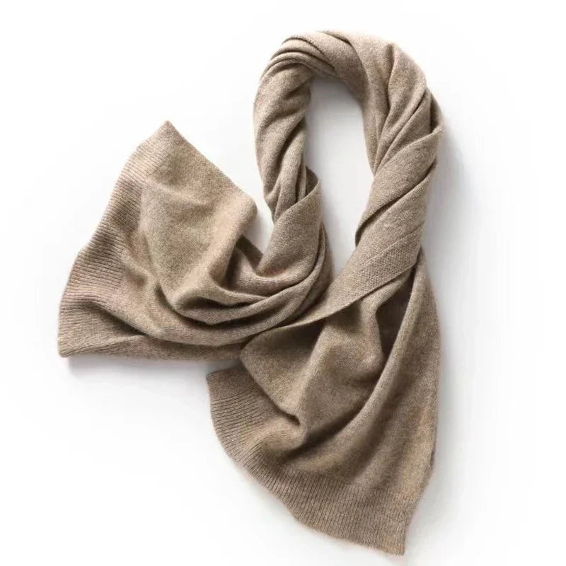 Versatile pure wool women's scarf, lightweight yet warm. Offers luxury comfort as a travel wrap or winter accessory.