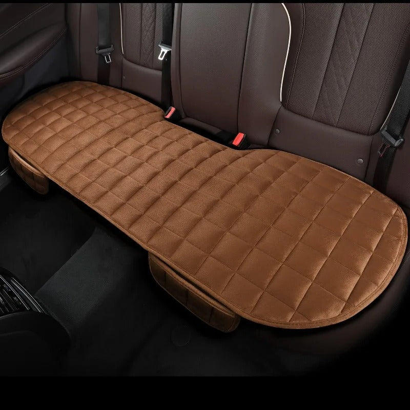 Luxury car interior backseat cushion, full coverage cotton velvet seat protector for enhanced comfort.