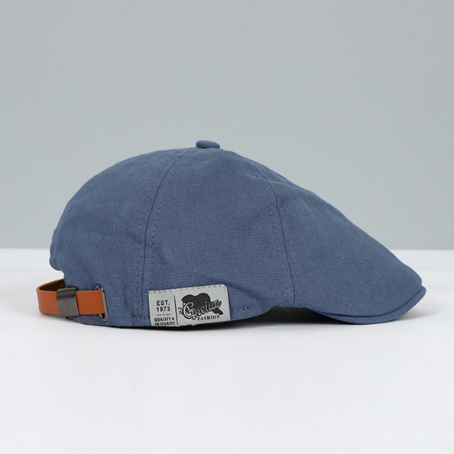 Classic men's beret hat with adjustable strap, offering comfortable and stylish headwear for daily fashion.