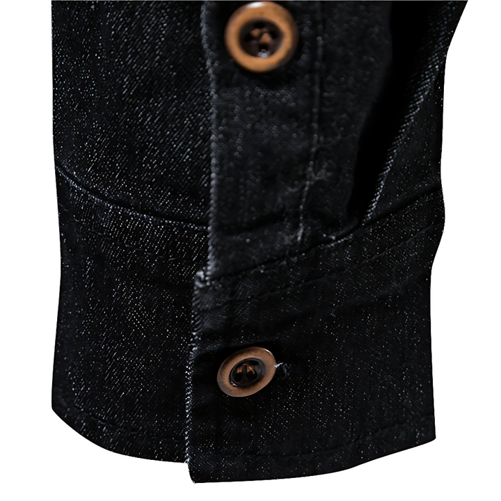Tailored slim fit long sleeve shirt for men, AdaptiveFit technology, elegant, comfortable, versatile.