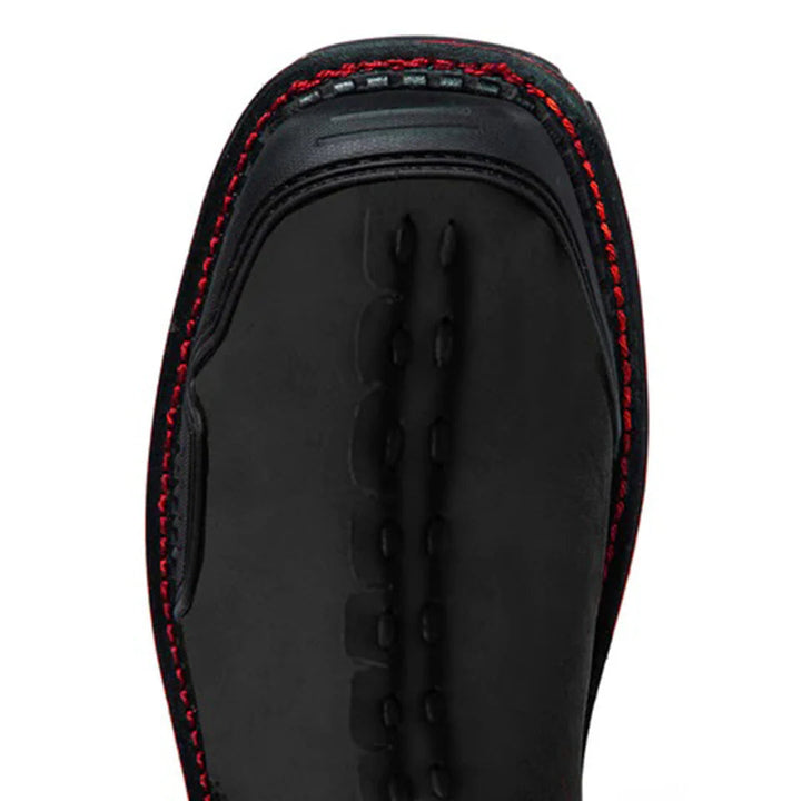 Durable men's casual skull ankle boots, black, offering bold style and comfort for everyday unique footwear.