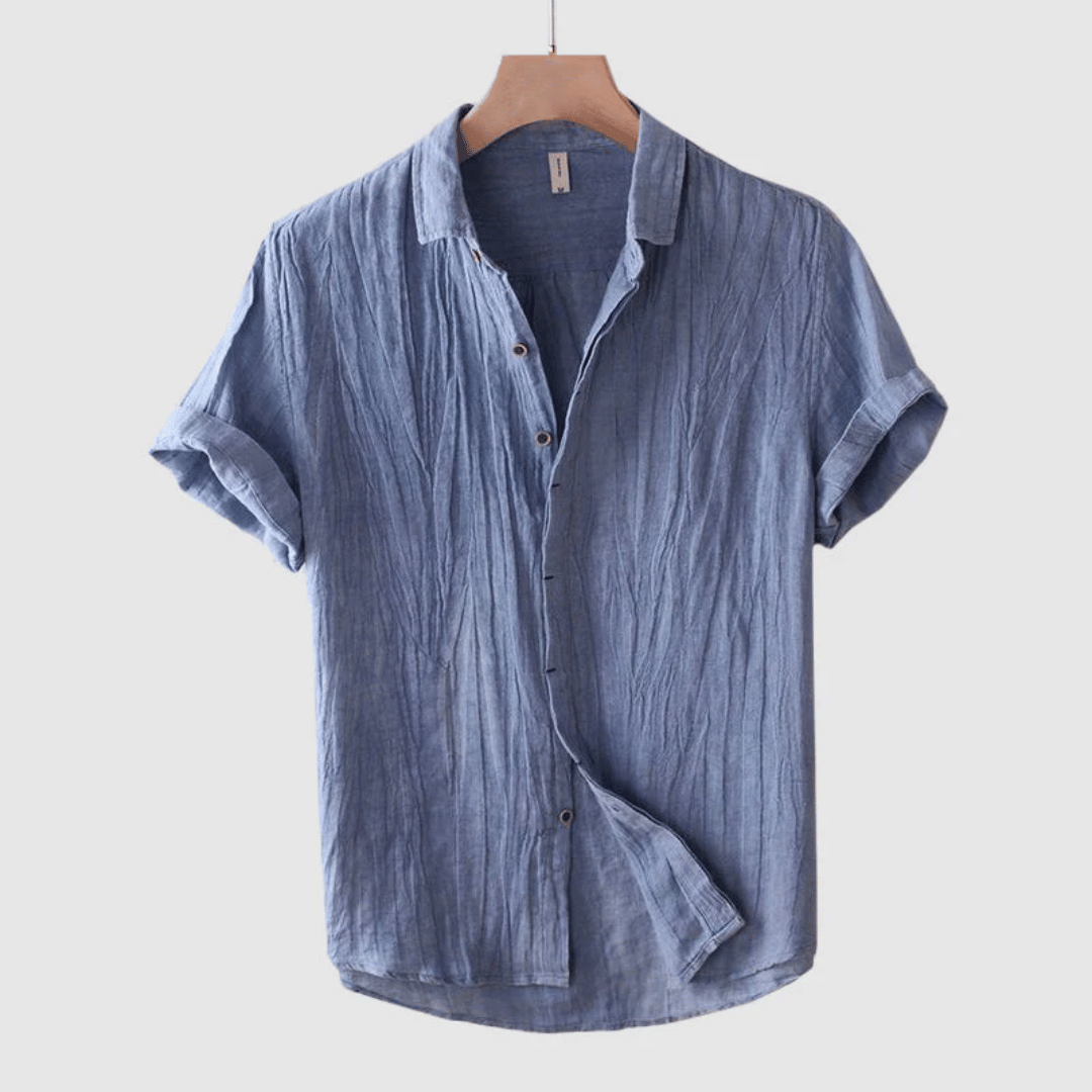 Men's Camden short sleeve summer shirt, relaxed fit, ideal for warm weather casual style & vacation fashion.